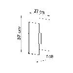 Stenska svetilka FABIANO (27x7x37cm)