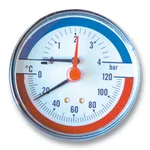 Termomanometer Watts Fimet 0-120 stC, 0-4 bar, fi 80