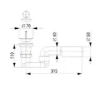 Sifon za tuš kad LIV art. 5-168, s krivino