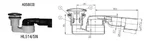 HL sifon za tuš kad DN40/50 x 6/4