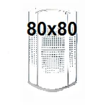 Polkrožne tuš kabine 80x80, drsno odpiranje