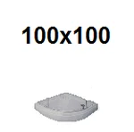 Polkrožne tuš kadi 100x100