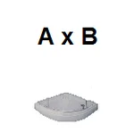 Polkrožne tuš kadi neobičajnih dimenzij