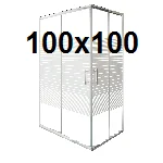 Kvadratne tuš kabine 100x100, drsno odpiranje