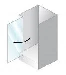 Tuš vrata za nišo, krilno odpiranje