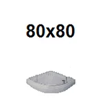 Polkrožne tuš kadi 80x80