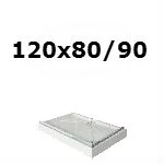 Pravokotne tuš kadi 120x80 in 120x90