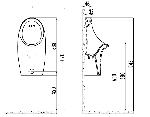 Creavit pisoar ovalni podaljsan dimenzije