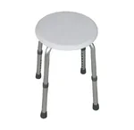 Tuš stol Sanotechnik, beli, okrogli