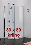 Kvadratne tuš kabine 80x80, krilno odpiranje