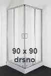 Kvadratne tuš kabine 90x90, drsno odpiranje