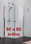 Kvadratne tuš kabine 90x90, krilno odpiranje