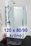 Pravokotne tuš kabine 120x80 in 120x90, krilno odpiranje