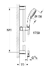 Grohe New Tempesta 100 Cosmopolitan, dimenzije
