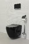 Sanotechnik UNO WC školjka s soft slim pokrovom - črne barve 