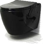 Sanotechnik UNO WC školjka črna s soft slim pokrovom