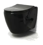 Sanotechnik UNO WC školjka črna s soft slim pokrovom