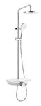 Sanotechnik naglavni tuš set z armaturo AS701 (krom/bela)