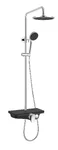 Sanotechnik naglavni tuš set z armaturo AS702 (krom/črna)