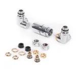 Set Terma DESIGN radiatorskih ventilov, 3-osni term., kotna DESNA izvedba, krom