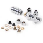 Set Terma DESIGN radiatorski ventil, spodnji term., ravna DESNA izvedba, krom