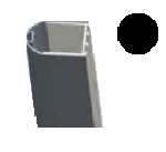 Sanotechnik Sanoflex BLACK stenski profil D1000B z mag. trakom za 6mm (4-6cm)