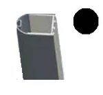 Sanotechnik Sanoflex BLACK stenski profil D1100B z mag. trakom za 6mm (3-4,5cm)