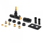 Set AllInOne Terma DESIGN radiatorski ventil, enojni term., kotna DESNA izvedba, črna sijaj