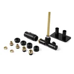 Set AllInOne Terma DESIGN radiatorski ventil, enojni term., kotna LEVA izvedba, črna mat